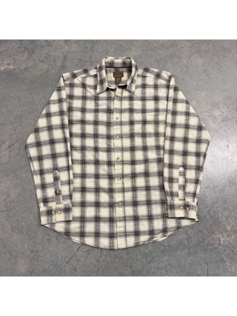 St. Johns Bay 2000s Plaid Flannel Cotton Shirt